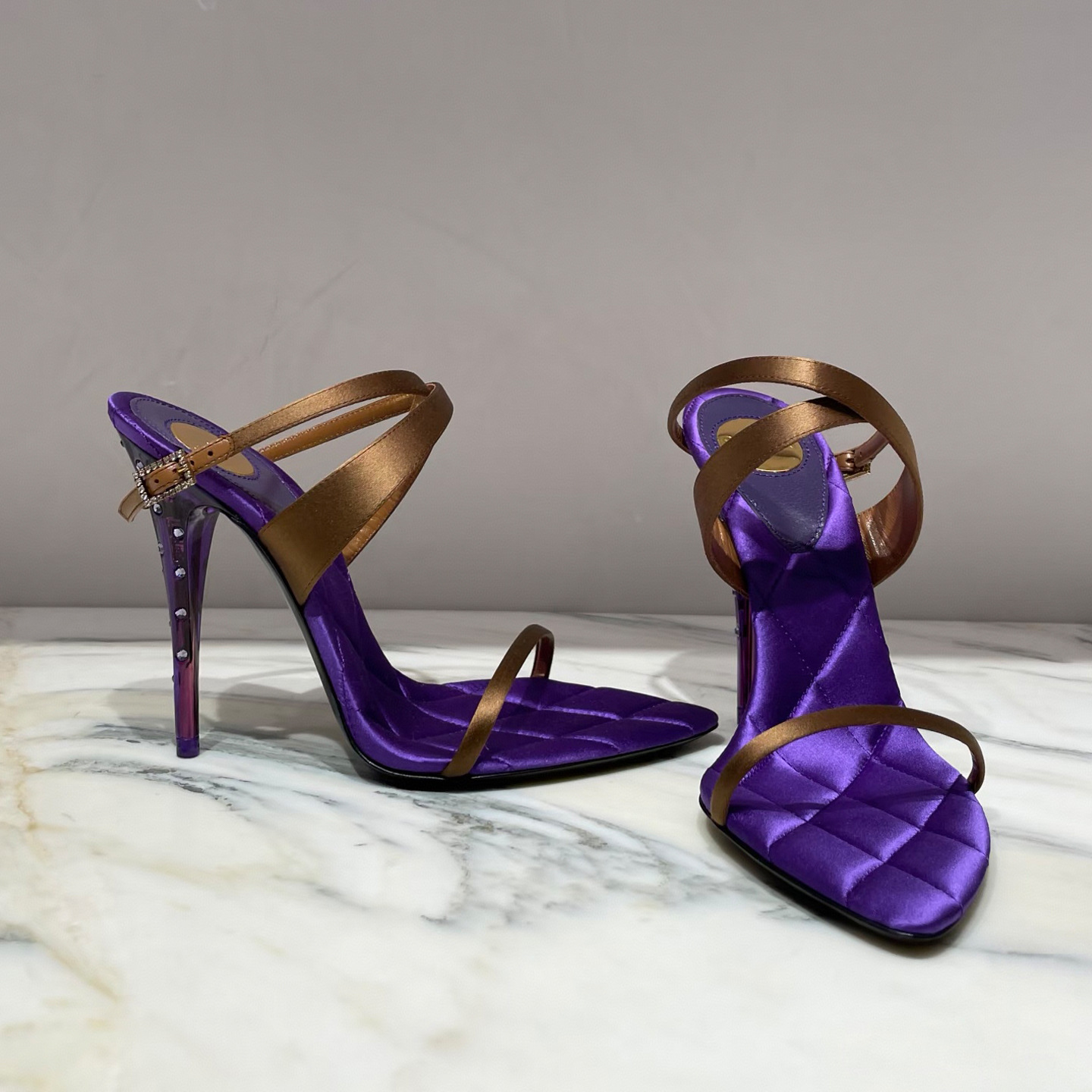 Sandal Strappy Heeled - Women Silk Strappy Sandals Pointed Toe