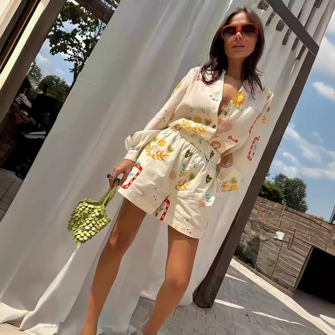 Women Casual Elastic Waist 2pc - Romper Floral Print review and price