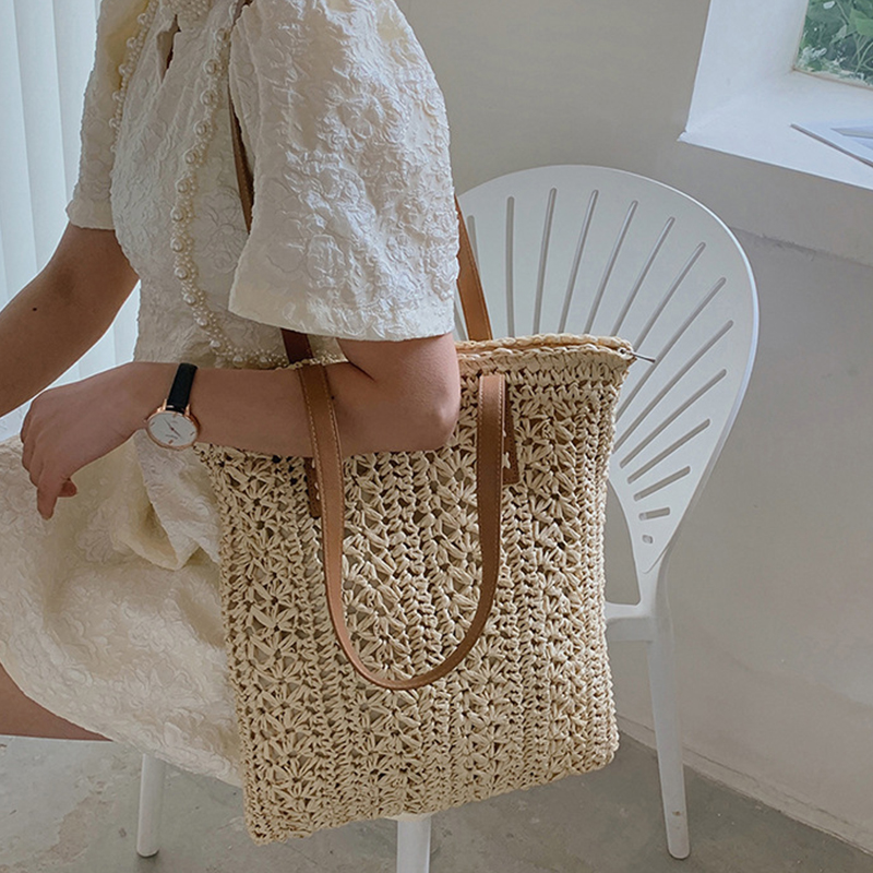 Square Hollow Straw Beach Bag  - Tote Bag Beach review and price