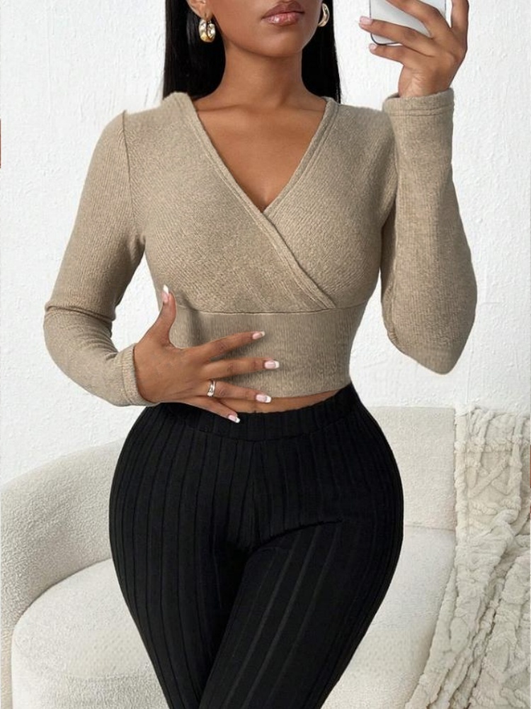 Women Long Sleeve Crop Top V N - Crop Top Crochet review and price