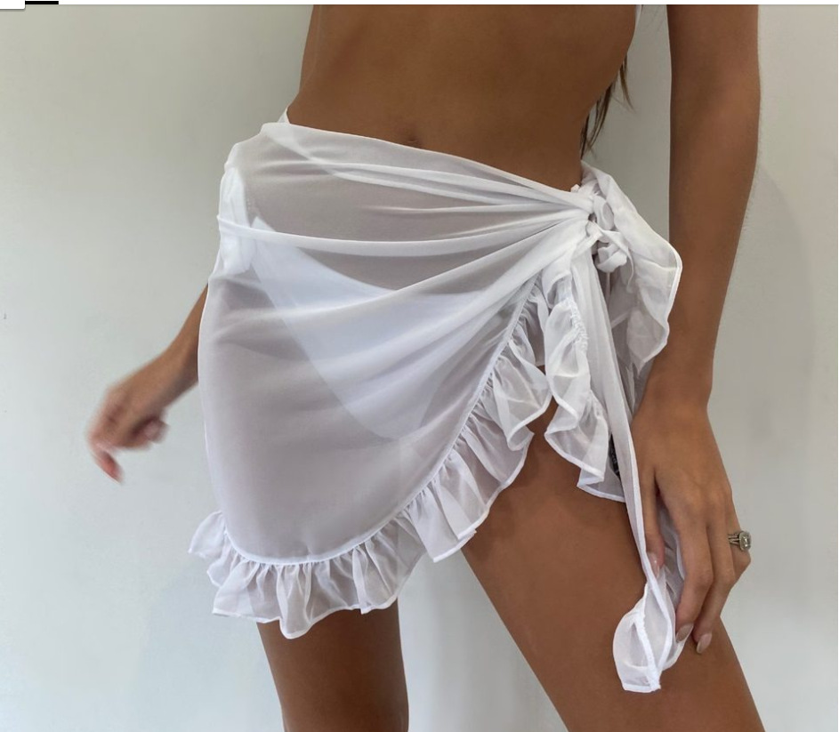 6 Colors Ruffle Bikini Cover U - Cover Up Kaftan review and price