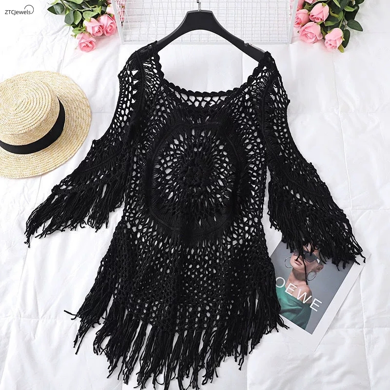 Womens Summer Crochet Bikini C - Cover Up Kaftan review and price