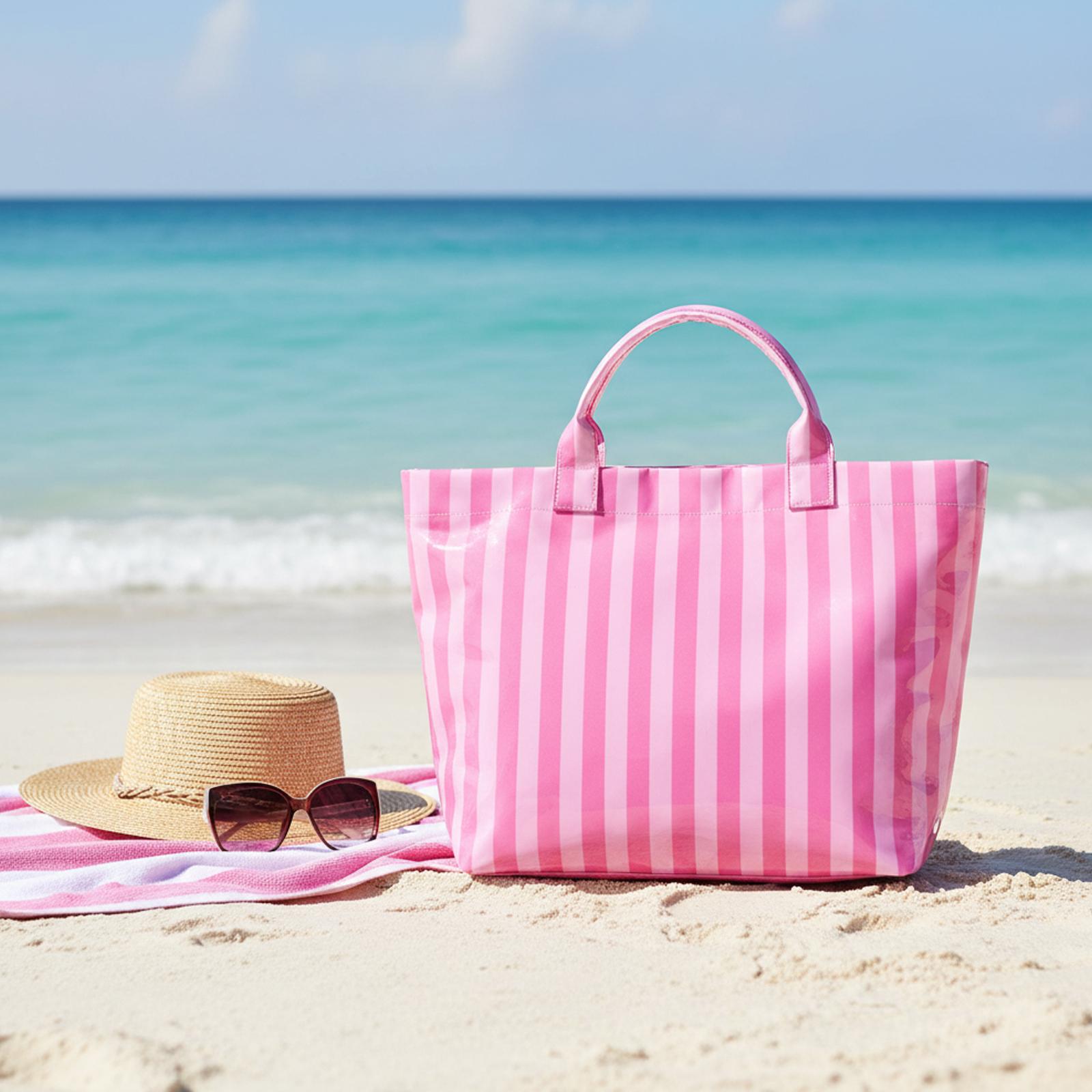 Large Striped Waterproof Tote  - Tote Bag Beach review and price